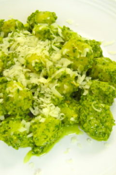 Gnocchi with Spring Herb Pesto of Baby Arugula and Basil
