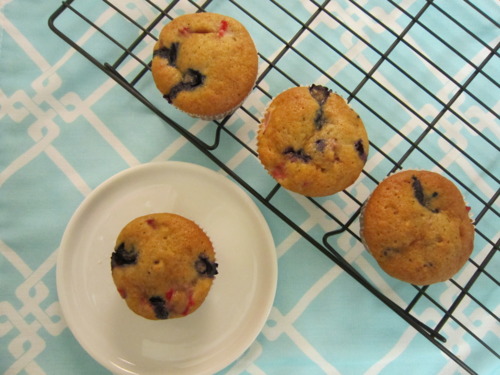 Strawberry Banana Blueberry Lemon Muffins Damn Delicious