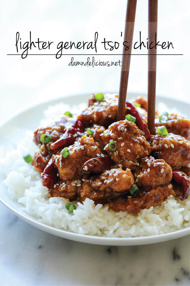 Lighter General Tso’s Chicken - A lightened-up, baked version made with half the calories. And it tastes even better than the original!