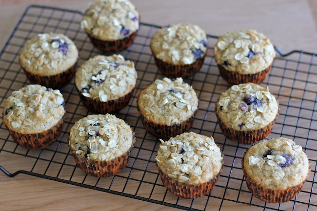 Blueberry Orange Oatmeal Muffins - Healthy, hearty muffins loaded with juicy blueberries and refreshing orange flavor!