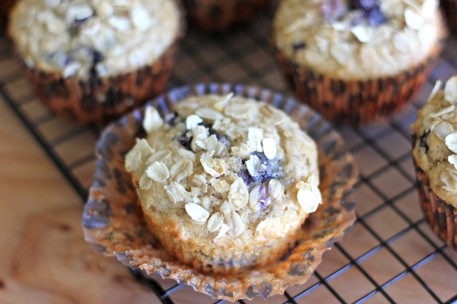 Blueberry Orange Oatmeal Muffins - Healthy, hearty muffins loaded with juicy blueberries and refreshing orange flavor!