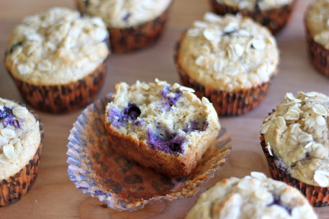 Blueberry Orange Oatmeal Muffins - Healthy, hearty muffins loaded with juicy blueberries and refreshing orange flavor!