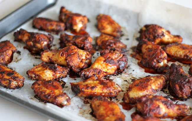 Baked Brown Sugar Chicken Wings with Roasted Red Pepper Cream Sauce ...