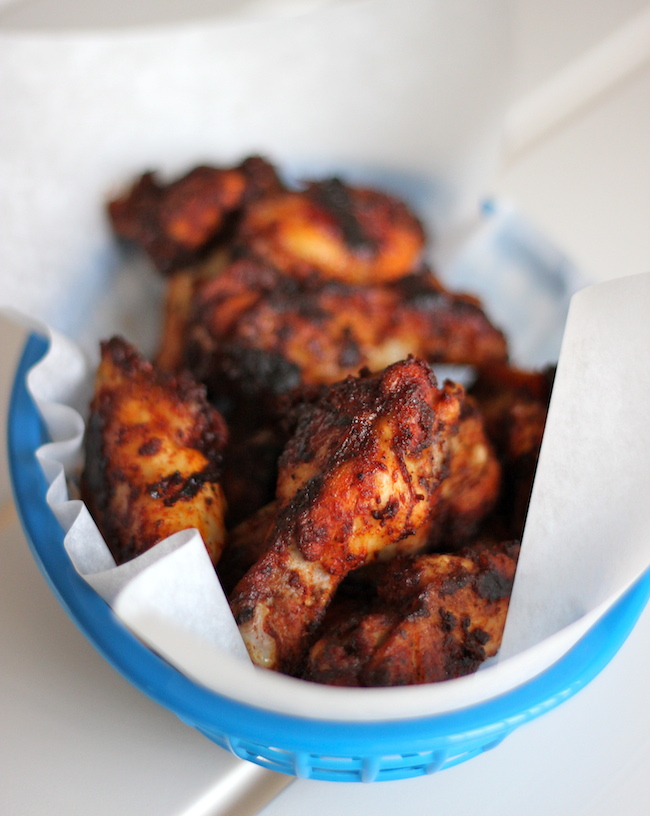 Baked Brown Sugar Chicken Wings with Roasted Red Pepper Cream Sauce