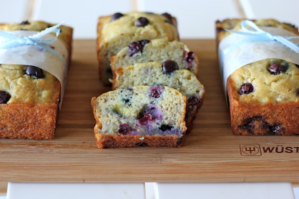 Buttermilk Banana Blueberry Bread - A great way to use up those spotty bananas, and the perfect holiday gift that everyone will love!