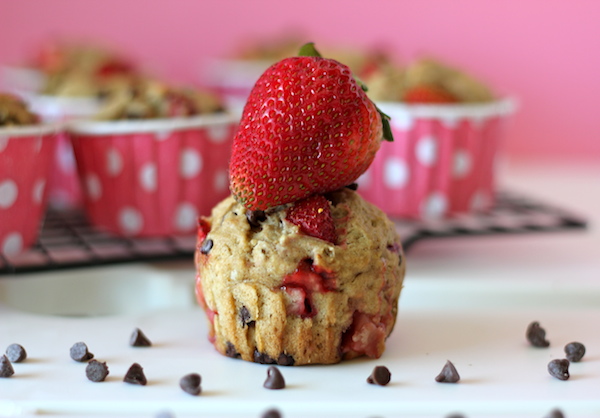 Strawberry Chocolate Chip Muffins - Damn Delicious