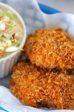 Oven-fried Chicken With Homemade Coleslaw