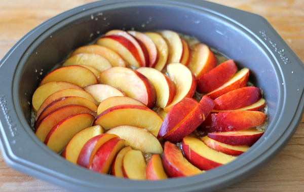 Nectarine Upside-Down Cake - A vibrant cake with fresh nectarines drenched in sweet, buttery goodness!