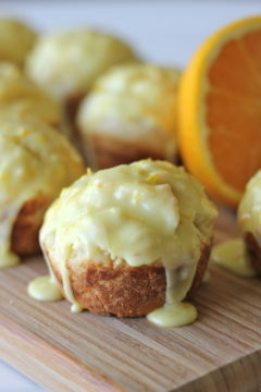 Orange Sour Cream Muffins With Zesty Orange Glaze