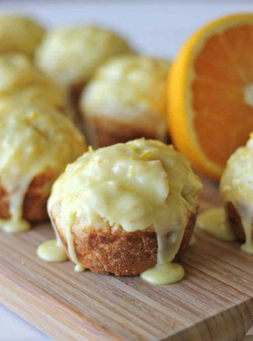 Orange Sour Cream Muffins with Zesty Orange Glaze - Damn Delicious