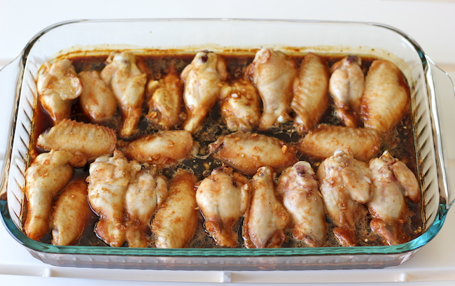 Honey Teriyaki Hot Wings - Sweet and spicy wings baked to crisp perfection. Doesn't get easier than that!