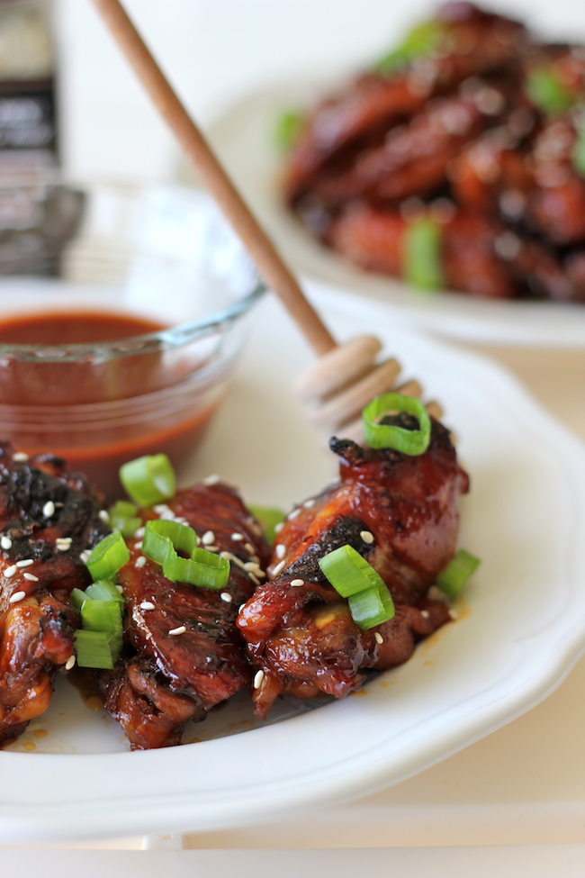 Honey Teriyaki Hot Wings - Sweet and spicy wings baked to crisp perfection. Doesn't get easier than that!