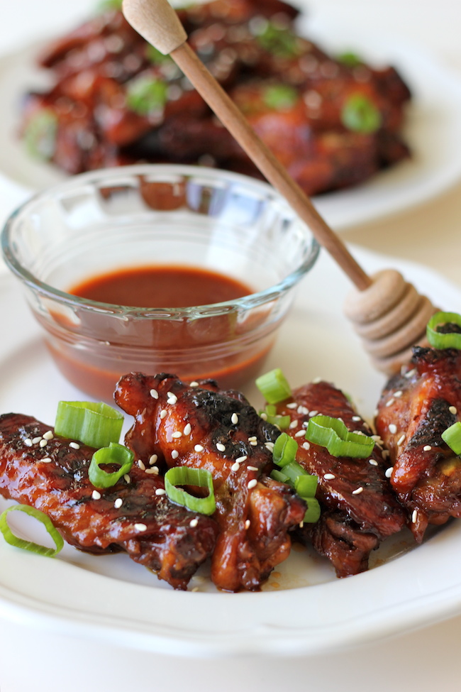 Honey Teriyaki Hot Wings - Sweet and spicy wings baked to crisp perfection. Doesn't get easier than that!