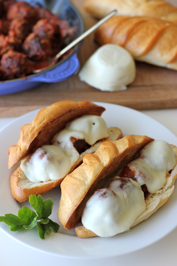 Italian Meatball Sandwiches - The best meatball sub that you can make right at home with an easy homemade marinara!