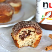 Nutella Stuffed Cinnamon Sugar Muffins