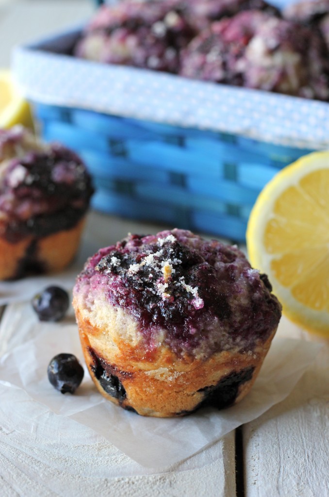 Blueberry Muffins with Blueberry Jam - The best blueberry muffins ever with homemade blueberry jam swirled right into the batter!