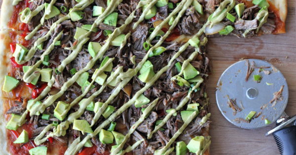 Carnitas Avocado Pizza