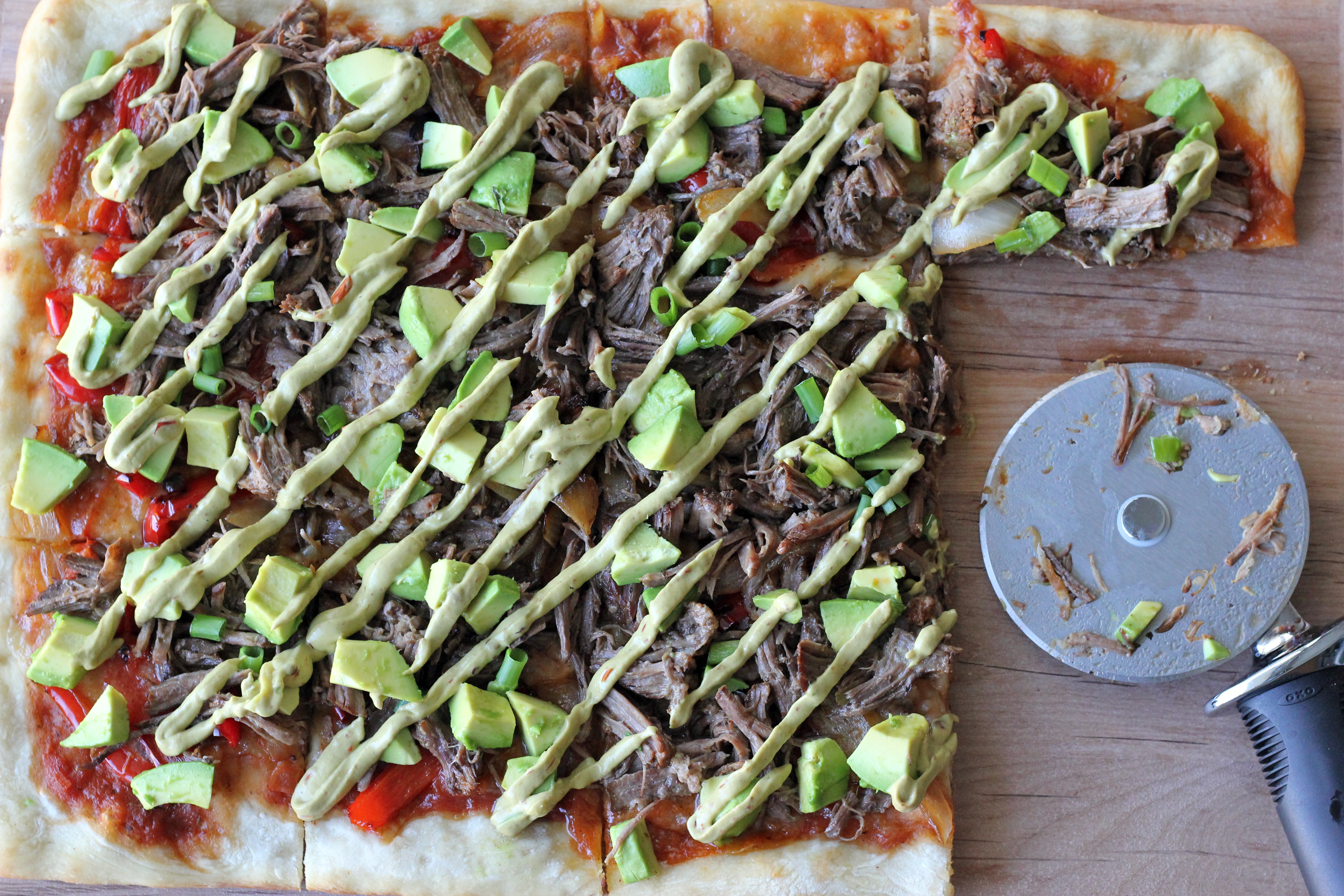 Carnitas Avocado Pizza