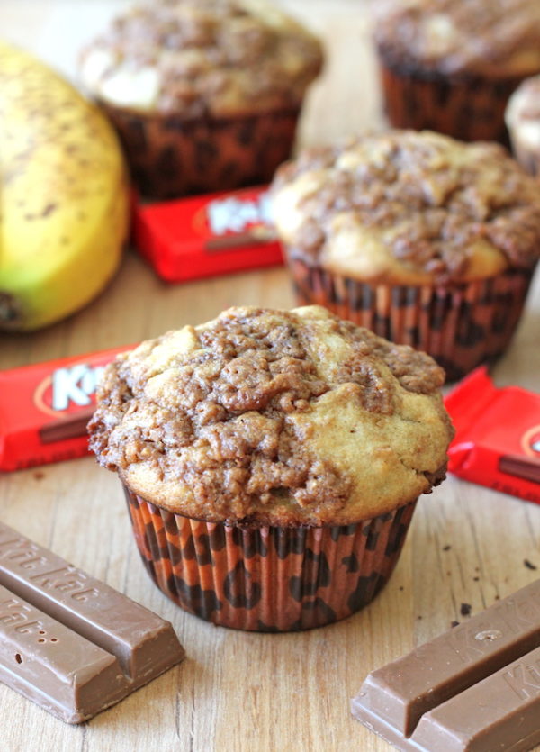 Banana Bread Kit Kat Muffins Damn Delicious