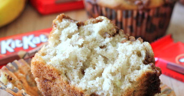 Banana Bread Kit Kat Muffins Damn Delicious