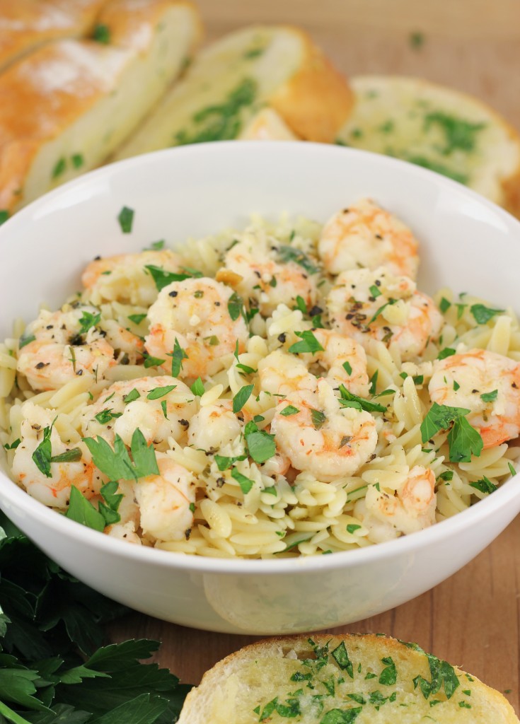 Lemon Pepper Shrimp Scampi with Orzo