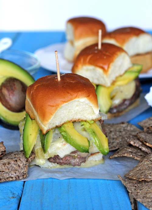 Stuffed Green Chili Con Queso Cheeseburger Sliders Damn Delicious