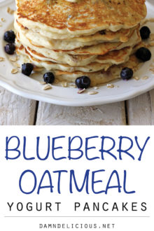 Blueberry Oatmeal Yogurt Pancakes Damn Delicious