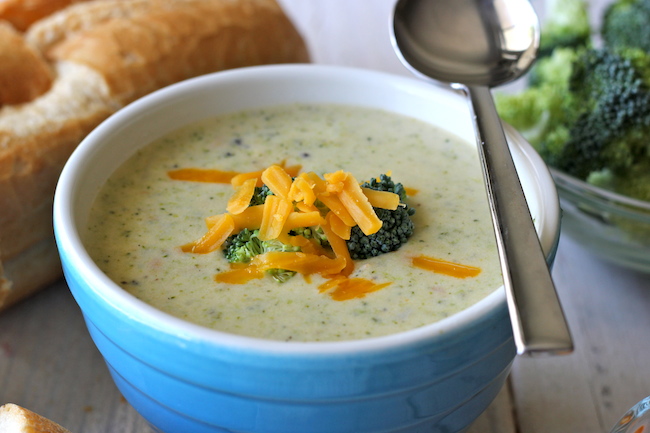 Cream of Broccoli Cheese Soup - So cozy, so cheesy, and chockfull of veggies!