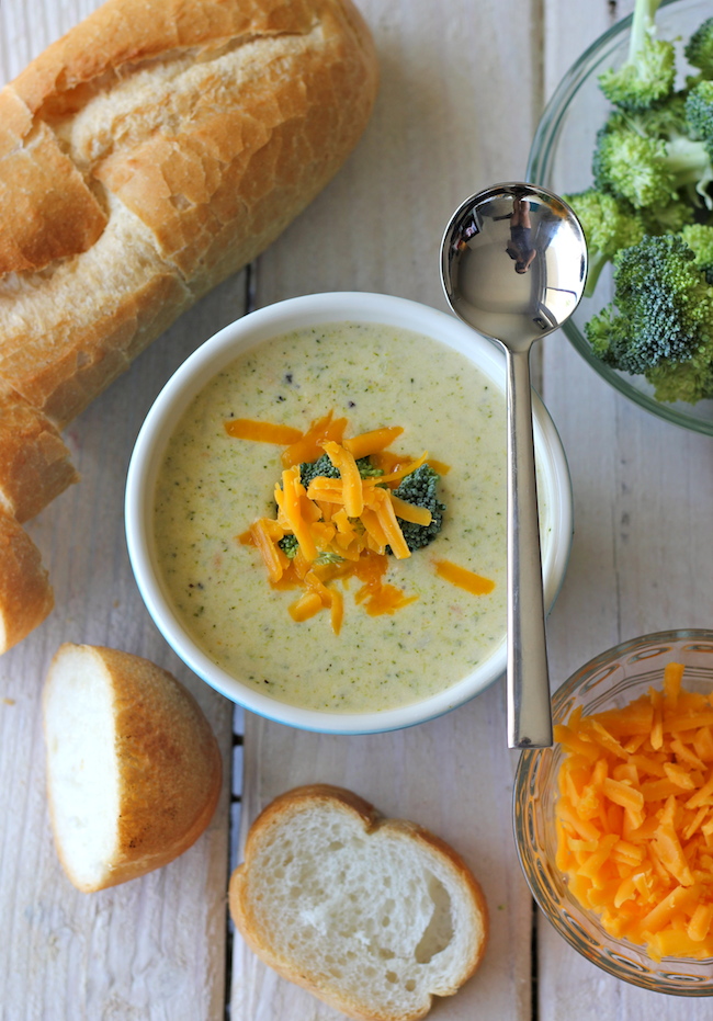 Cream of Broccoli Cheese Soup - So cozy, so cheesy, and chockfull of veggies!