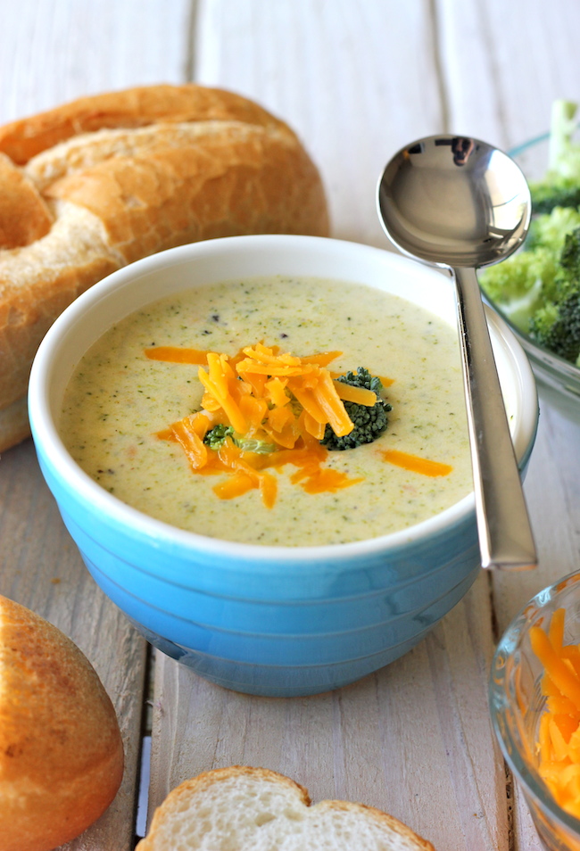 Cream of Broccoli Cheese Soup - So cozy, so cheesy, and chockfull of veggies!