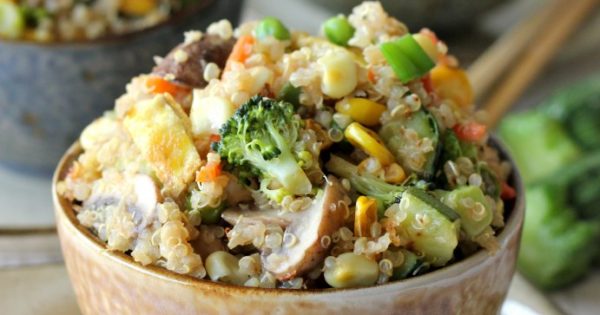 Quinoa Veggie Fried Rice Damn Delicious