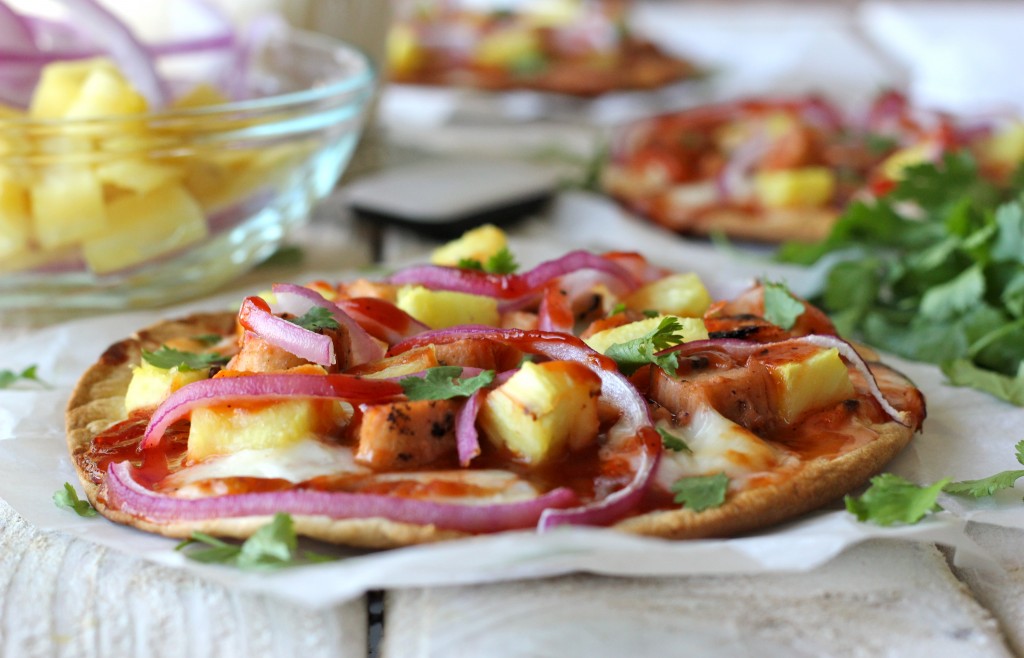 Hawaiian BBQ Turkey Flatbread Pizza