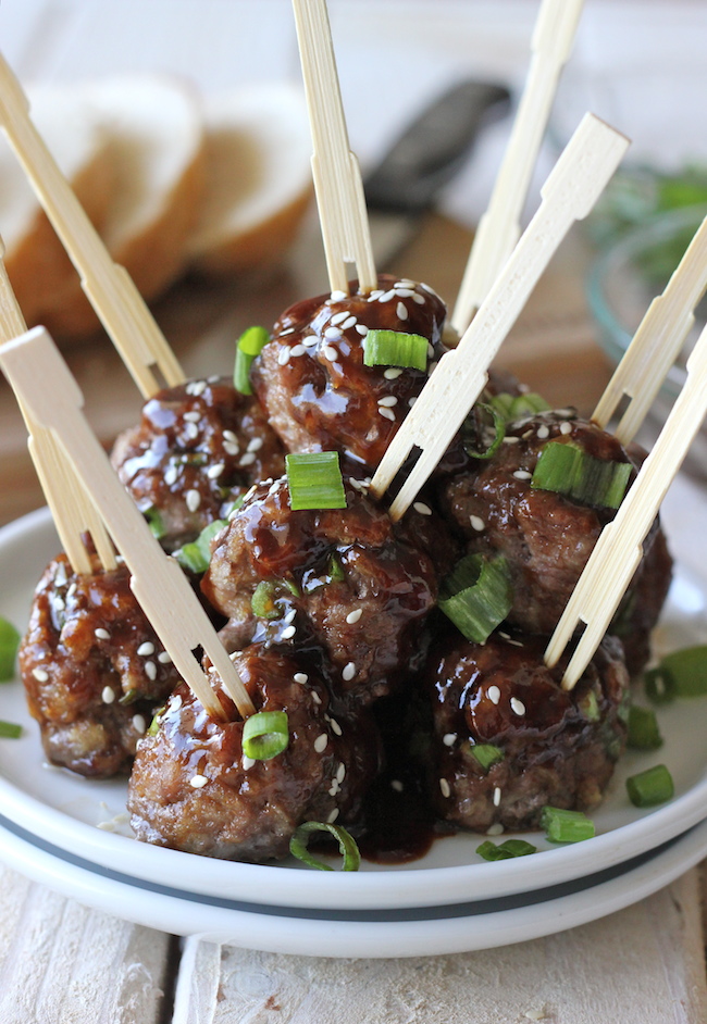 Hoisin Asian Meatballs - Damn Delicious