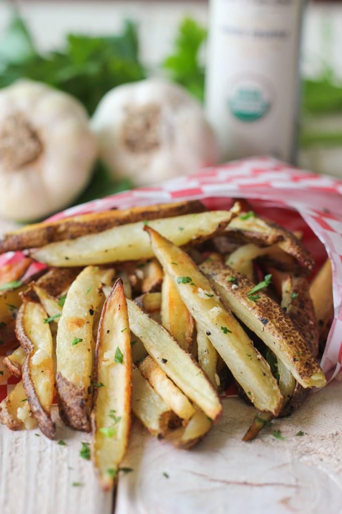 Garlic Truffle Fries - It's amazing what a little truffle oil can do to these heavenly, crisp, oven-baked fries!