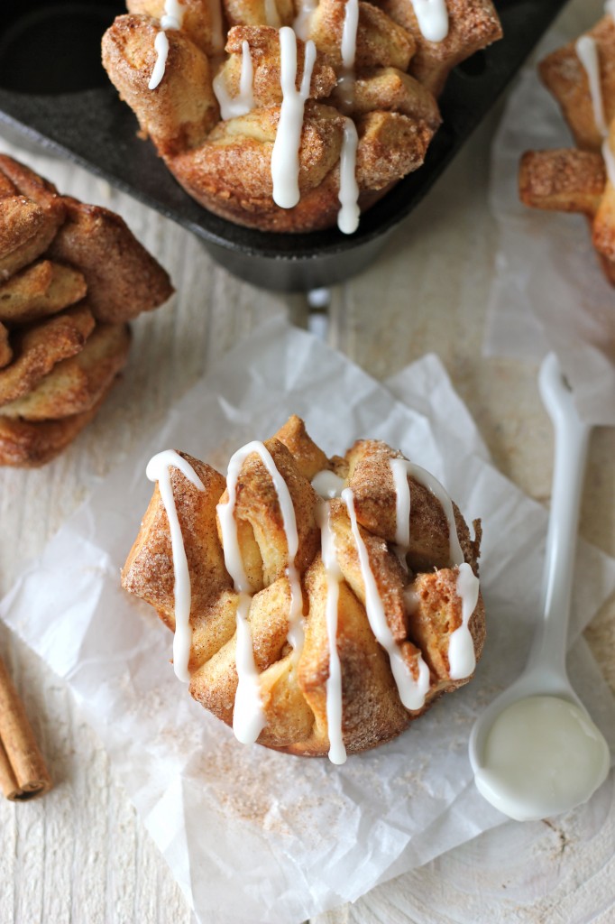 Brown Butter Cinnamon Sugar Pull Apart Bread with Butter Rum Glaze