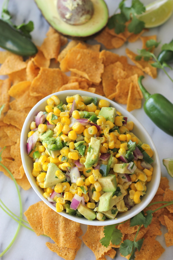 Avocado Corn Salsa - Tastes just like Chipotle's corn salsa but it's really a million times better!