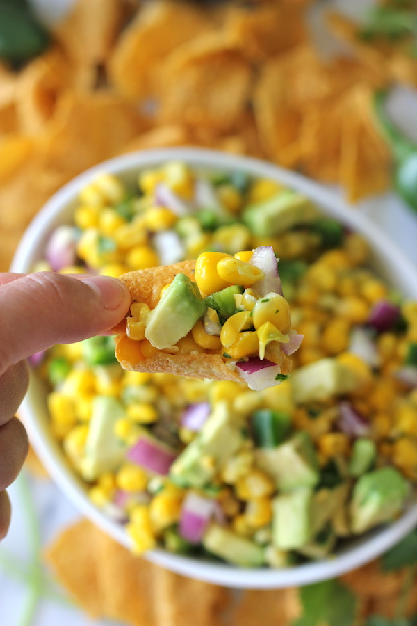 Avocado Corn Salsa - Tastes just like Chipotle's corn salsa but it's really a million times better!