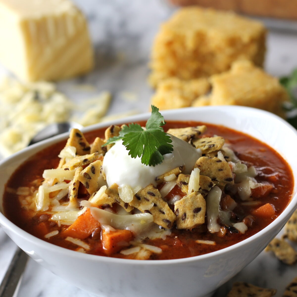 Sweet Potato And Lentil Chili Vegan Damn Delicious