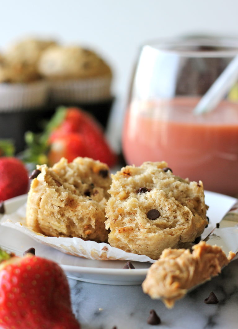 Banana Peanut Butter Chocolate Chip Muffins