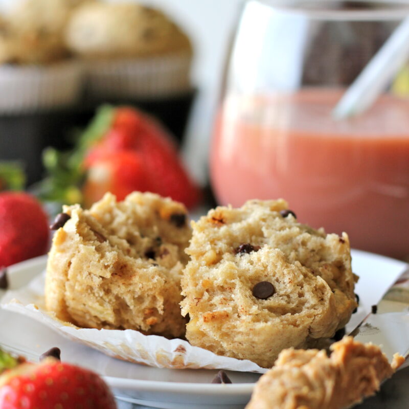 Banana Peanut Butter Chocolate Chip Muffins