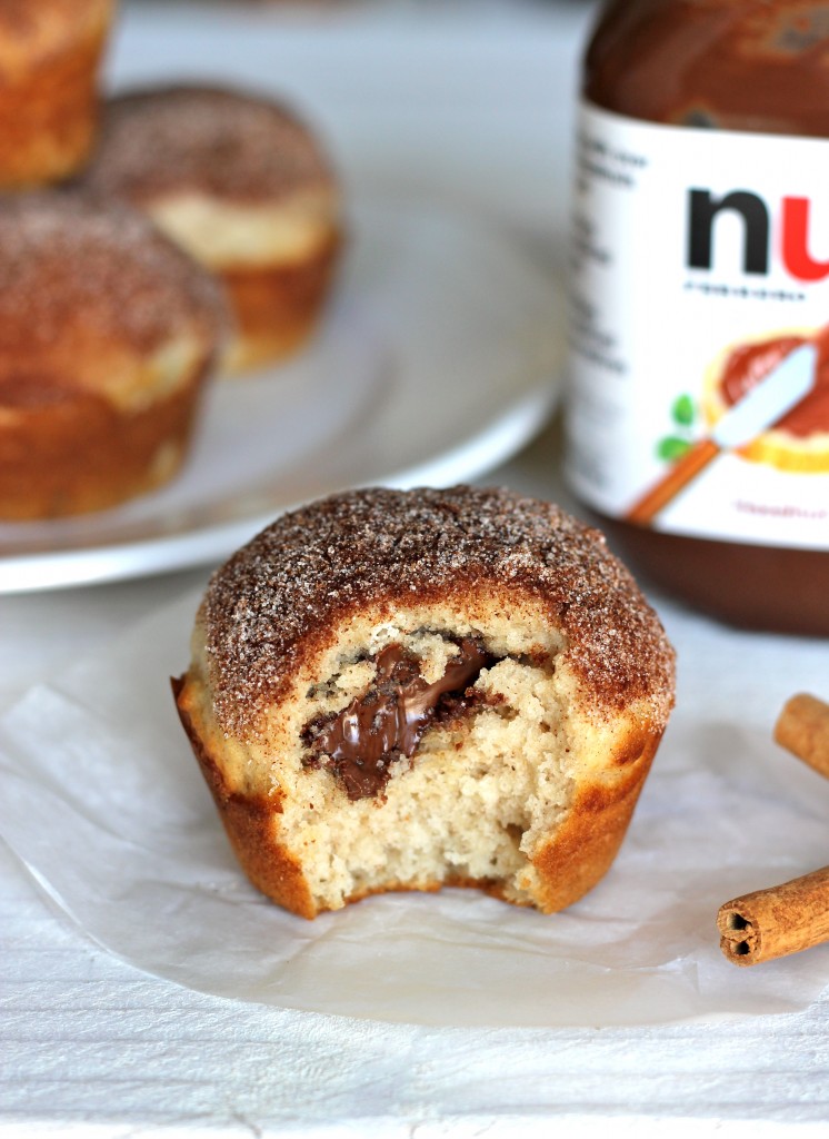 Nutella Stuffed Cinnamon Sugar Muffins