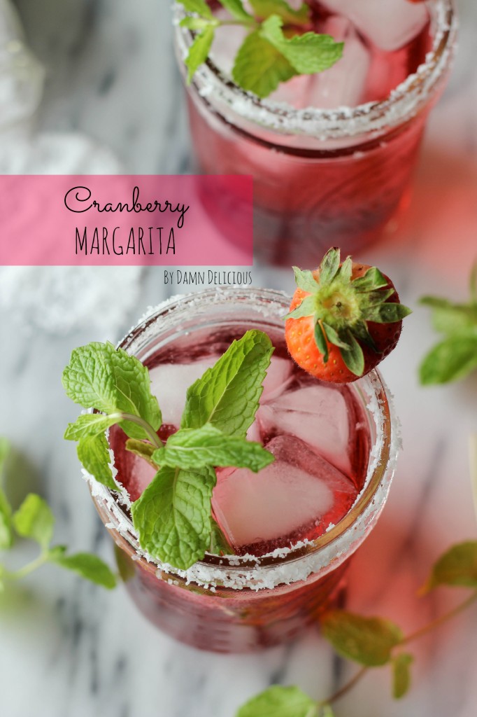 Cranberry Margarita - A refreshing cocktail with a bit of lemon-lime soda and cranberry juice fused with mint leaves!