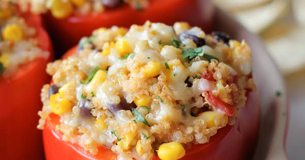 Quinoa Stuffed Bell Peppers Damn Delicious