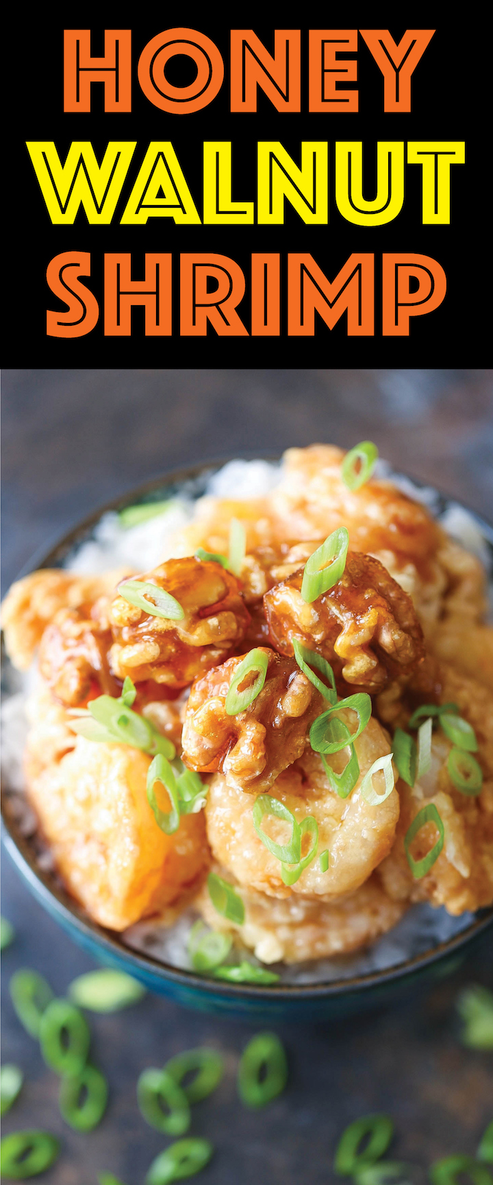 Honey Walnut Shrimp - Budget-friendly crispy shrimp tossed in a creamy, sweet sauce topped with caramelized walnuts! Tastes just like take-out, but BETTER!