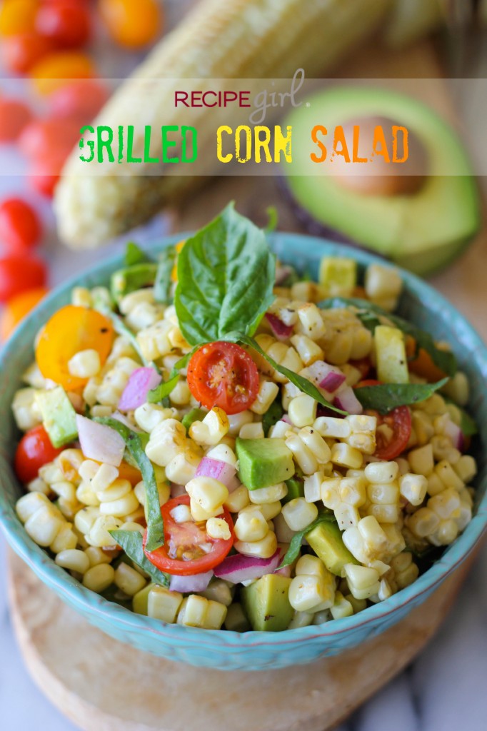 Grilled Corn Salad - A smoky grilled corn salad perfect for a summer picnic!