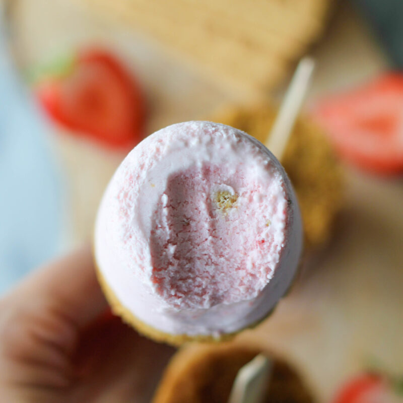 Strawberry Cheesecake Popsicles