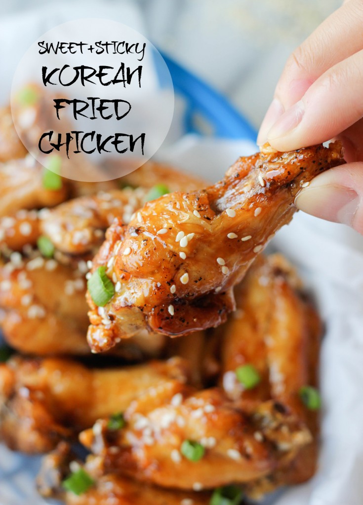 Korean Fried Chicken - Super easy and simple 3 ingredient sweet and sticky chicken wings - the only chicken wing recipe you’ll ever need!