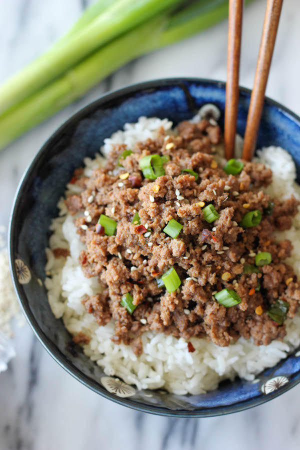 Korean Beef Bowl - Cheater korean beef bowl – tastes just like Korean BBQ and is on your dinner table in just 15 minutes!