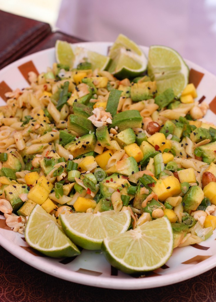 Asian Pasta Salad - A refreshing pasta salad loaded with sweet mango and fresh avocado!