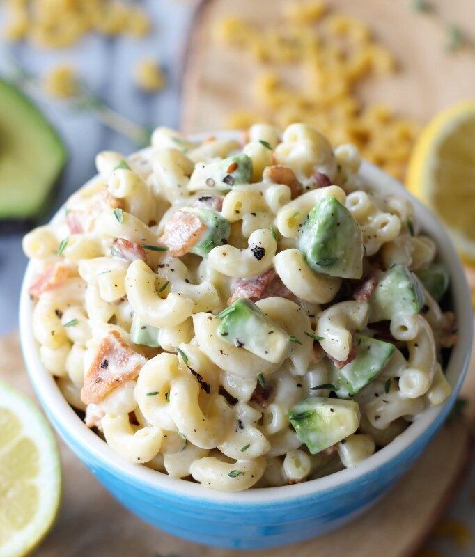 Bacon and Avocado Macaroni Salad